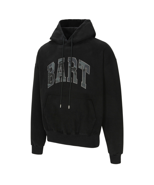 BATTRACT(バトラクト)の「BART カモ刺繍ロゴフードパーカー(パーカー・メンズ・ブラック・LARGE/MEDIUM)」の3枚目の写真