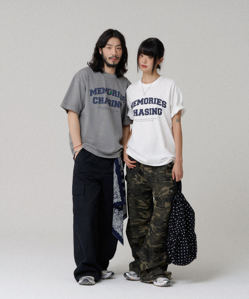 BUBBLPIECE（バブルピース）の「16番手メモリーズピグメントTシャツ_ライトグレー（Tシャツ/カットソー・レディース・その他・MEDIUM/LARGE）」の2枚目の写真