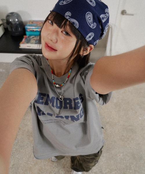 BUBBLPIECE（バブルピース）の「16番手メモリーズピグメントTシャツ_ライトグレー（Tシャツ/カットソー・レディース・その他・MEDIUM/LARGE）」の5枚目の写真