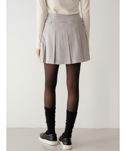 NITINA(ニティナ)の「ウールブレンドプリーツスカート L/GY(スカート・レディース・ライトグレー・SMALL/MEDIUM/LARGE)」の3枚目の写真