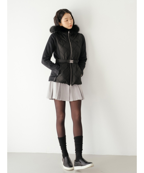 NITINA(ニティナ)の「ウールブレンドプリーツスカート L/GY(スカート・レディース・ライトグレー・SMALL/MEDIUM/LARGE)」の4枚目の写真