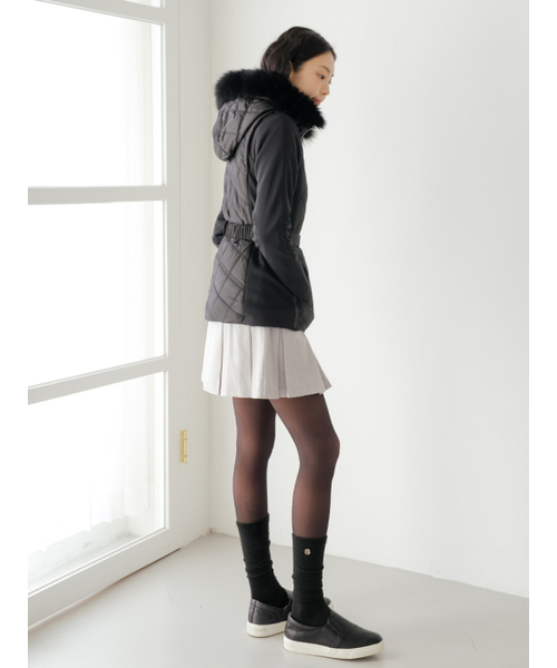 NITINA(ニティナ)の「ウールブレンドプリーツスカート L/GY(スカート・レディース・ライトグレー・SMALL/MEDIUM/LARGE)」の5枚目の写真
