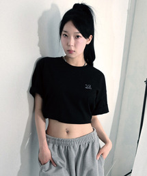 JUSTHANG（ジャストハング）の「オーバーサイズ スクレッチ ニュートロ ロゴ ブラック 半袖（Tシャツ/カットソー）」