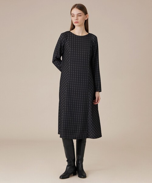 MACKINTOSH LONDON（マッキントッシュ ロンドン）の「プリントチェックワンピース（ワンピース・レディース・ブラウン/ブラック・38/40）」の13枚目の写真