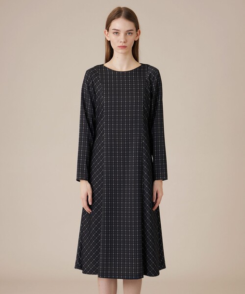 MACKINTOSH LONDON（マッキントッシュ ロンドン）の「プリントチェックワンピース（ワンピース・レディース・ブラウン/ブラック・38/40）」の10枚目の写真