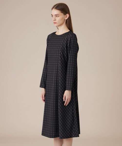 MACKINTOSH LONDON（マッキントッシュ ロンドン）の「プリントチェックワンピース（ワンピース・レディース・ブラウン/ブラック・38/40）」の9枚目の写真