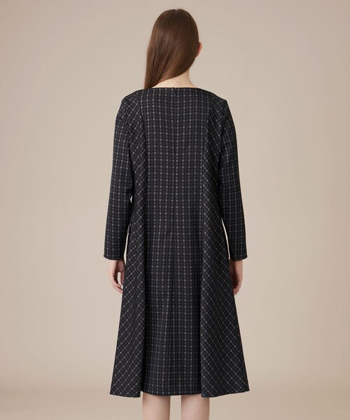 MACKINTOSH LONDON（マッキントッシュ ロンドン）の「プリントチェックワンピース（ワンピース・レディース・ブラウン/ブラック・38/40）」の8枚目の写真
