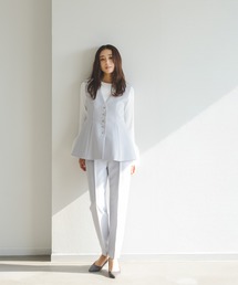 NATURAL BEAUTY BASIC | ◇フロントボタンペプラムジレ SETUP テーパードパンツ(スラックス)