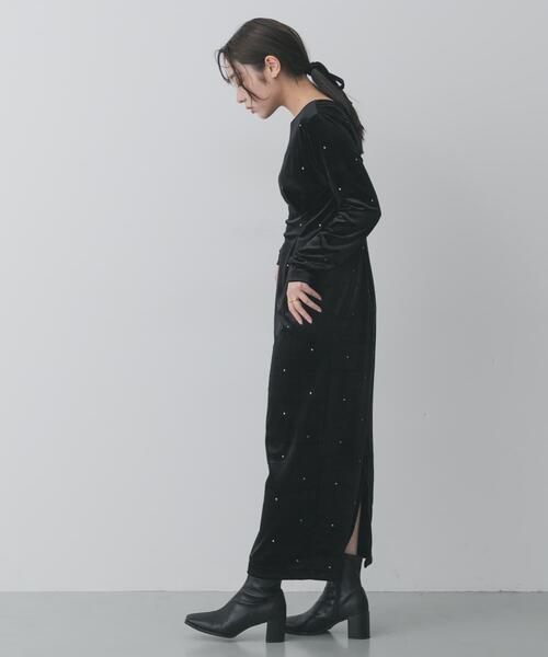 SENSE OF PLACE by URBAN RESEARCH（センスオブプレイスバイアーバンリサーチ）の「ドットシシュウベロアワンピース（ワンピース・レディース・ブラック/ブラウン・S/ONE）」の10枚目の写真