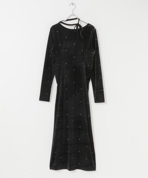 SENSE OF PLACE by URBAN RESEARCH（センスオブプレイスバイアーバンリサーチ）の「ドットシシュウベロアワンピース（ワンピース・レディース・ブラック/ブラウン・S/ONE）」の11枚目の写真