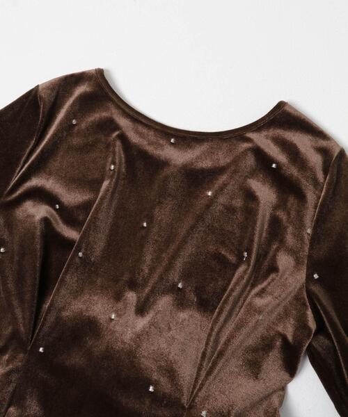 SENSE OF PLACE by URBAN RESEARCH（センスオブプレイスバイアーバンリサーチ）の「ドットシシュウベロアワンピース（ワンピース・レディース・ブラック/ブラウン・S/ONE）」の21枚目の写真