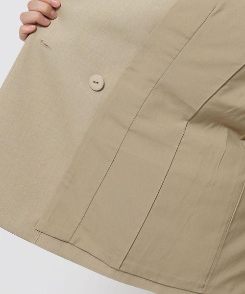 mysty woman（ミスティウーマン）の「ピークドラペルジャケット 636937（テーラードジャケット・レディース・ベージュ系その他/ベージュ/ネイビー・FREE）」の14枚目の写真