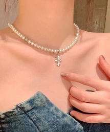 NO WAY（ノーウェイ）の「/Rz/ /456786/パールクロスネックレス/十字架(RZ)（ネックレス）」