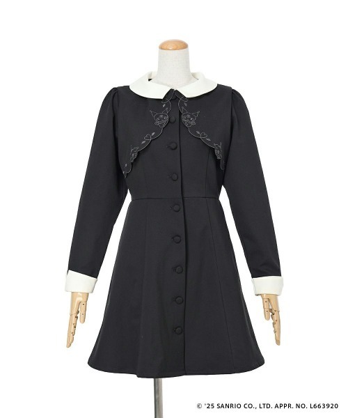 F i.n.t（フィント）の「カットワークレイヤード風クレリックワンピース/クロミ（ワンピース・レディース・ブラック・FREE）」の8枚目の写真