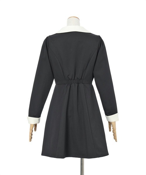 F i.n.t（フィント）の「カットワークレイヤード風クレリックワンピース/クロミ（ワンピース・レディース・ブラック・FREE）」の9枚目の写真