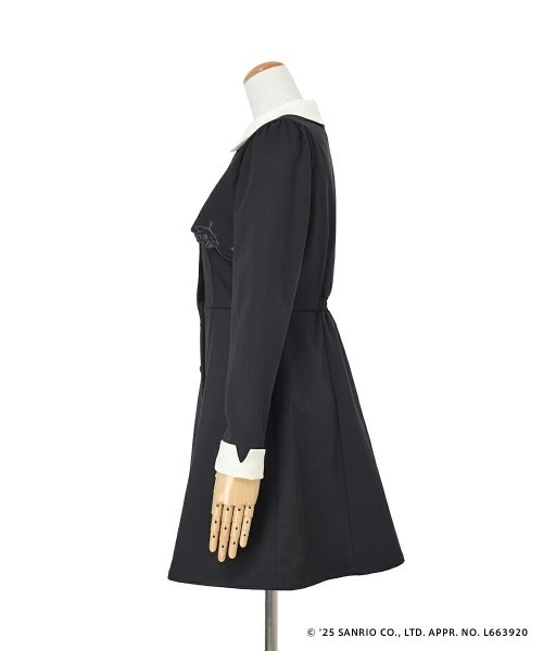 F i.n.t（フィント）の「カットワークレイヤード風クレリックワンピース/クロミ（ワンピース・レディース・ブラック・FREE）」の10枚目の写真