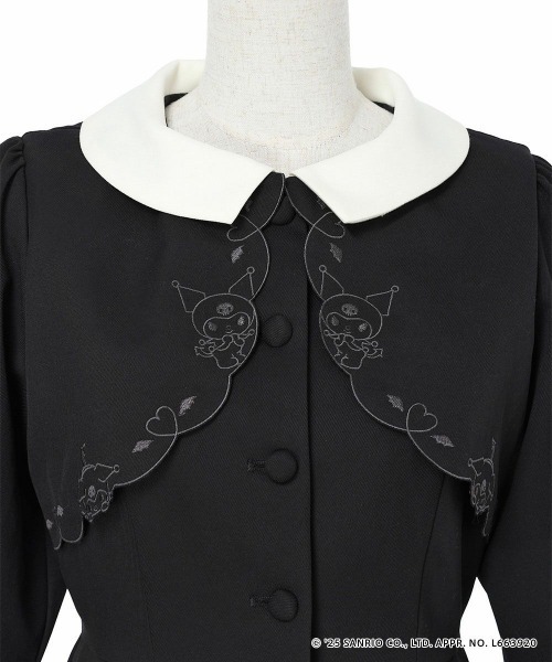 F i.n.t（フィント）の「カットワークレイヤード風クレリックワンピース/クロミ（ワンピース・レディース・ブラック・FREE）」の11枚目の写真