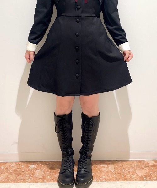 F i.n.t（フィント）の「カットワークレイヤード風クレリックワンピース/クロミ/fint フィント（ワンピース・レディース・ブラック・FREE）」の18枚目の写真