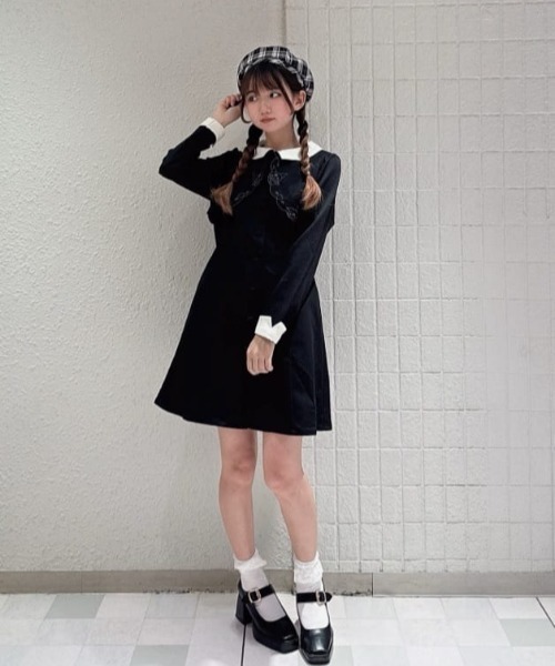 F i.n.t（フィント）の「カットワークレイヤード風クレリックワンピース/クロミ/fint フィント（ワンピース・レディース・ブラック・FREE）」の21枚目の写真