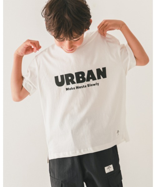 jeans-b(ジーンズベー)の「ジーンズベー URBANTシャツ(Tシャツ/カットソー・キッズ・アイボリー/ブラック/オフホワイト・140cm/150cm/160cm/130cm)」の1枚目の写真