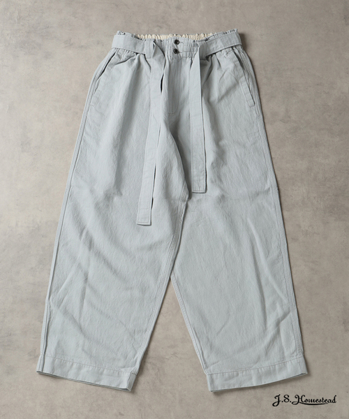 JOURNAL STANDARD J.S HOMESTEAD（ジャーナルスタンダードホームステッド）の「J.S.Homestead / コットンリネン デニム  “JUDO” パンツ（デニムパンツ・メンズ・ネイビー/ブルー系その他/アイボリー・MEDIUM/LARGE）」の3枚目の写真