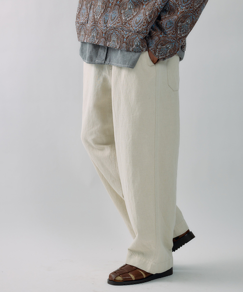 JOURNAL STANDARD J.S HOMESTEAD（ジャーナルスタンダードホームステッド）の「J.S.Homestead / コットンリネン デニム  “JUDO” パンツ（デニムパンツ・メンズ・ネイビー/ブルー系その他/アイボリー・MEDIUM/LARGE）」の12枚目の写真