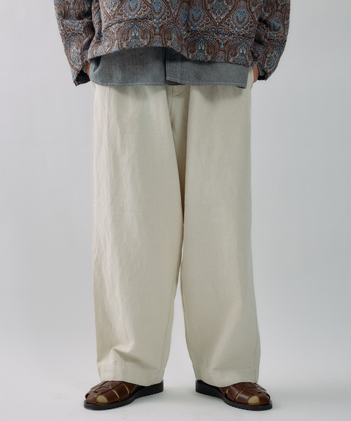 JOURNAL STANDARD J.S HOMESTEAD（ジャーナルスタンダードホームステッド）の「J.S.Homestead / コットンリネン デニム  “JUDO” パンツ（デニムパンツ・メンズ・ネイビー/ブルー系その他/アイボリー・MEDIUM/LARGE）」の13枚目の写真