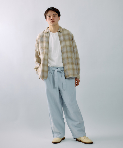 JOURNAL STANDARD J.S HOMESTEAD（ジャーナルスタンダードホームステッド）の「J.S.Homestead / コットンリネン デニム  “JUDO” パンツ（デニムパンツ・メンズ・ネイビー/ブルー系その他/アイボリー・MEDIUM/LARGE）」の14枚目の写真