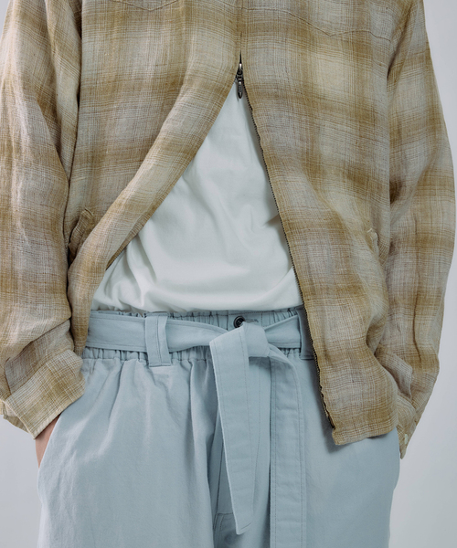 JOURNAL STANDARD J.S HOMESTEAD（ジャーナルスタンダードホームステッド）の「J.S.Homestead / コットンリネン デニム  “JUDO” パンツ（デニムパンツ・メンズ・ネイビー/ブルー系その他/アイボリー・MEDIUM/LARGE）」の19枚目の写真