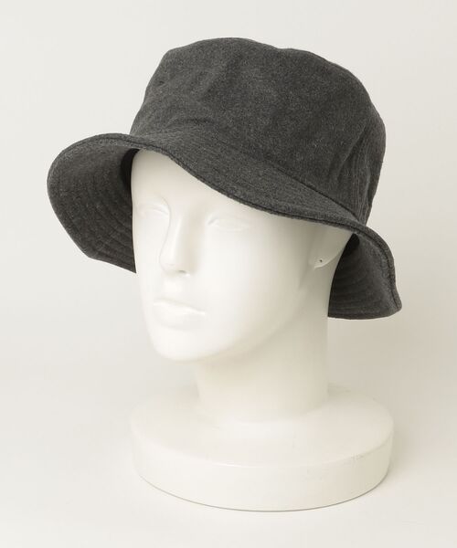 newhattan（ニューハッタン）の「【T14】【new hattan/ニューハッタン】WOOL ACRYLIC BLEND BUCKET HAT（ハット・メンズ・ブラック/ネイビー/チャコールグレー・S/M/L/XL）」の2枚目の写真