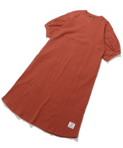 KRIFF MAYER Lady's Collection（クリフメイヤーレディースコレクション）の「楊柳カットソーワンピース（Tシャツ/カットソー・レディース・レンガ/ブラック/サックスブルー/ナチュラル・MEDIUM/LARGE）」の4枚目の写真