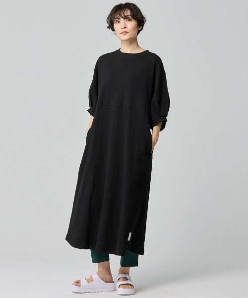KRIFF MAYER Lady's Collection（クリフメイヤーレディースコレクション）の「楊柳カットソーワンピース（Tシャツ/カットソー・レディース・レンガ/ブラック/サックスブルー/ナチュラル・MEDIUM/LARGE）」の6枚目の写真