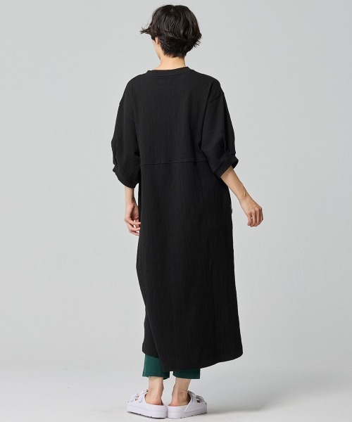 KRIFF MAYER Lady's Collection（クリフメイヤーレディースコレクション）の「楊柳カットソーワンピース（Tシャツ/カットソー・レディース・レンガ/ブラック/サックスブルー/ナチュラル・MEDIUM/LARGE）」の9枚目の写真