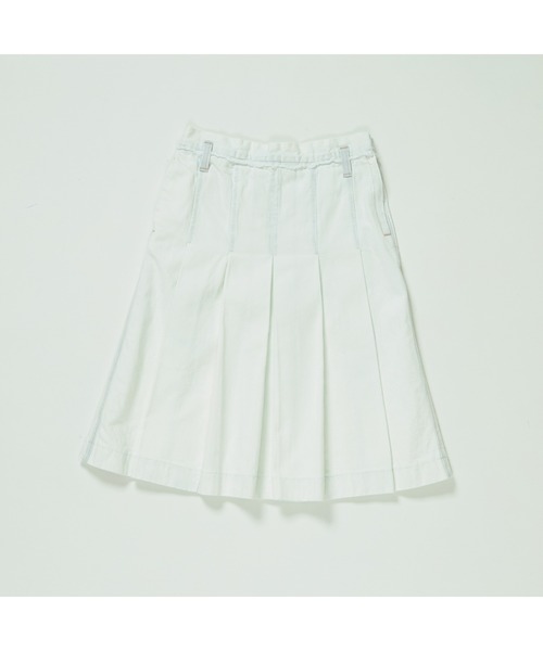 CURRENTAGE(カレンテージ)の「Denim Skirt(デニムスカート・レディース・インディゴブルー/ホワイト・1/2)」の2枚目の写真
