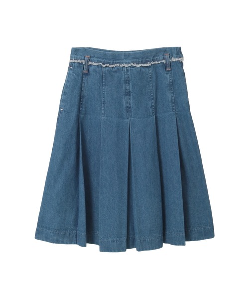 CURRENTAGE(カレンテージ)の「Denim Skirt(デニムスカート・レディース・インディゴブルー/ホワイト・1/2)」の6枚目の写真