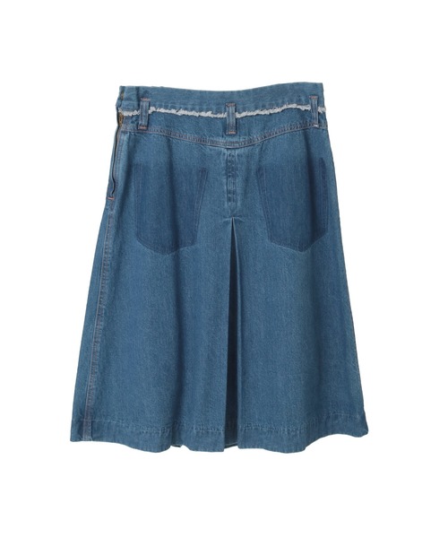 CURRENTAGE(カレンテージ)の「Denim Skirt(デニムスカート・レディース・インディゴブルー/ホワイト・1/2)」の8枚目の写真