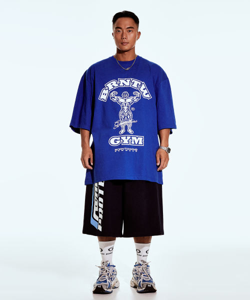 BORN TO WIN（ボーントゥウィン）の「RAISEBORN OVER FIT T-SHIRTS [BLUE]（Tシャツ/カットソー・メンズ・その他・1/2/3）」の2枚目の写真
