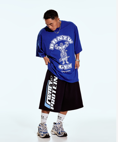 BORN TO WIN（ボーントゥウィン）の「RAISEBORN OVER FIT T-SHIRTS [BLUE]（Tシャツ/カットソー・メンズ・その他・1/2/3）」の4枚目の写真
