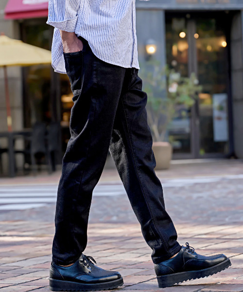 BENUSTA(ベヌスタ)の「『BENUSTA/ベヌスタ』ブラックテーパードパンツ【GC】(その他パンツ・メンズ・ブラック・M/XL/L/S)」の3枚目の写真