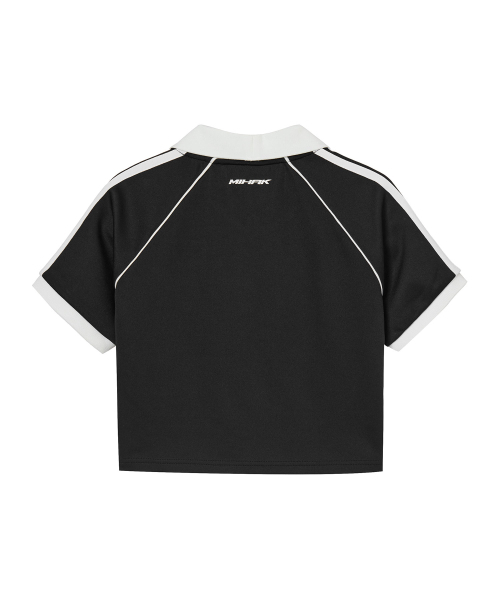 MIHAK（ミハク）の「94 フットボールクロップジャージTシャツ (ブラック)（Tシャツ/カットソー・レディース・その他・1/2）」の8枚目の写真