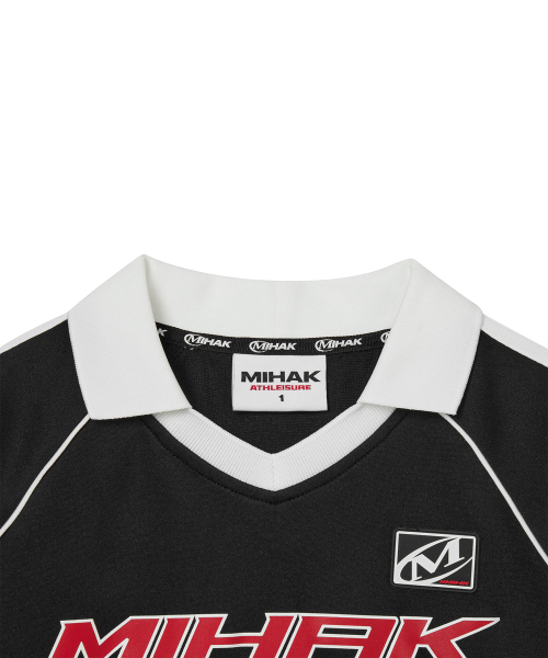 MIHAK（ミハク）の「94 フットボールクロップジャージTシャツ (ブラック)（Tシャツ/カットソー・レディース・その他・1/2）」の9枚目の写真
