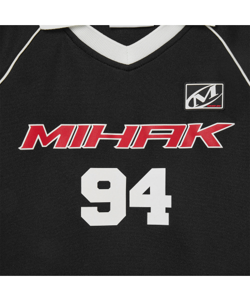 MIHAK（ミハク）の「94 フットボールクロップジャージTシャツ (ブラック)（Tシャツ/カットソー・レディース・その他・1/2）」の10枚目の写真