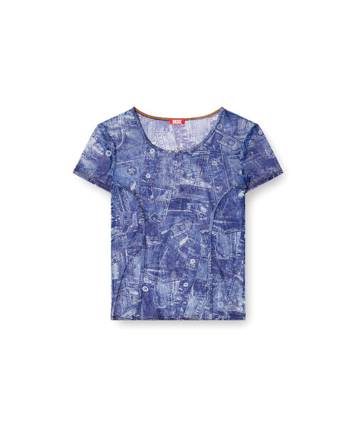 DIESEL（ディーゼル）の「ウィメンズ Tシャツ KASIA-DNM（ルームウェア/パジャマ・レディース・ブルー系その他・MEDIUM/SMALL/LARGE）」の6枚目の写真