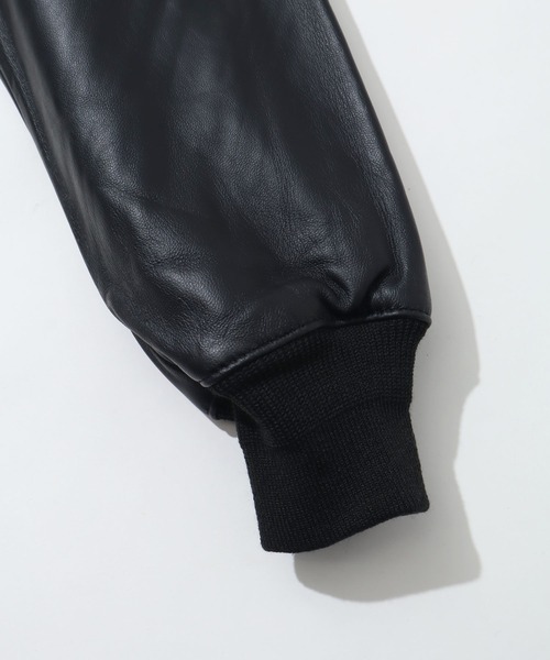 HOUSTON（ヒューストン）の「【HOUSTON/ヒューストン】G-1 LEATHER JACKET/G-1レザージャケット（ブルゾン・メンズ・ブラック/ブラウン・42/40/38）」の9枚目の写真
