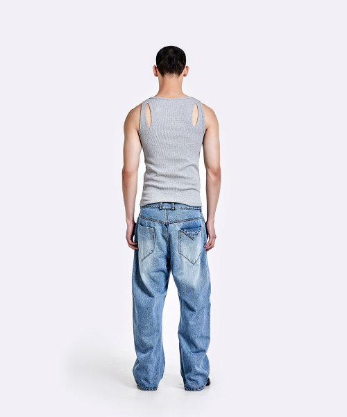 51%(フィフティーワンパーセント)の「Triangle pocket denim pants - Blue(デニムパンツ・メンズ・その他・L/XS/M/S)」の3枚目の写真