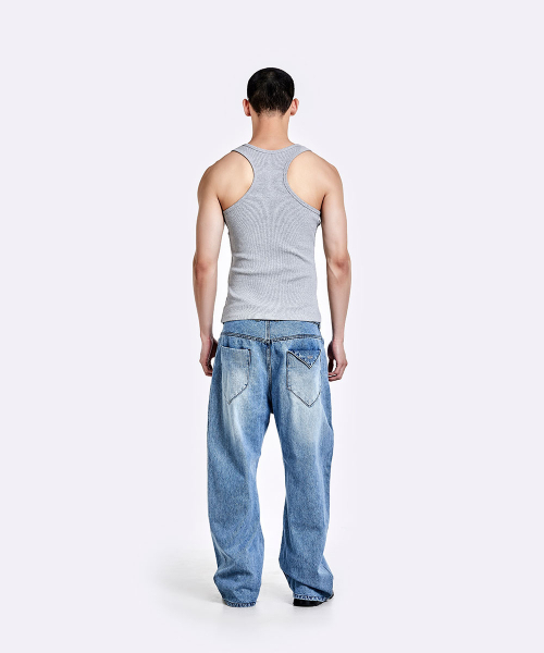 51%(フィフティーワンパーセント)の「Triangle pocket denim pants - Blue(デニムパンツ・メンズ・その他・L/XS/M/S)」の7枚目の写真