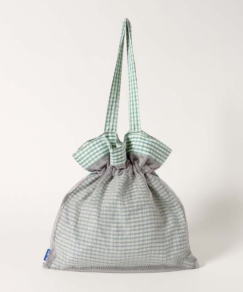 Bleu Bleuet（ブルーブルーエ）の「巾着3WAYメッシュトート（トートバッグ・レディース・ベージュ/オフホワイト/ブラウン/グリーン・FREE）」の5枚目の写真