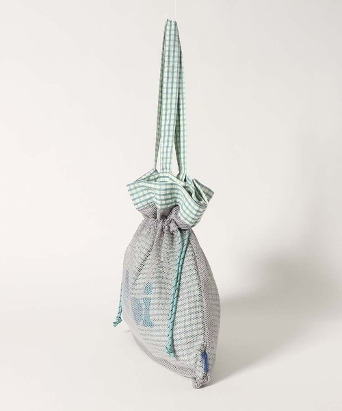 Bleu Bleuet（ブルーブルーエ）の「巾着3WAYメッシュトート（トートバッグ・レディース・ベージュ/オフホワイト/ブラウン/グリーン・FREE）」の6枚目の写真