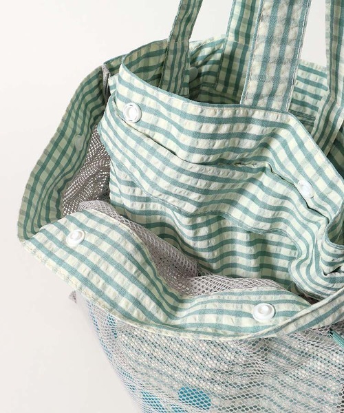 Bleu Bleuet（ブルーブルーエ）の「巾着3WAYメッシュトート（トートバッグ・レディース・ベージュ/オフホワイト/ブラウン/グリーン・FREE）」の10枚目の写真
