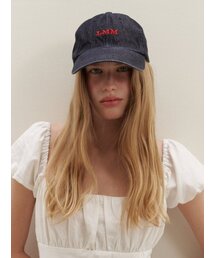 LOVE ME MONSTER（ラブミーモンスター）の「Vintage Denim LMM Logo Ball Cap_Black（キャップ）」
